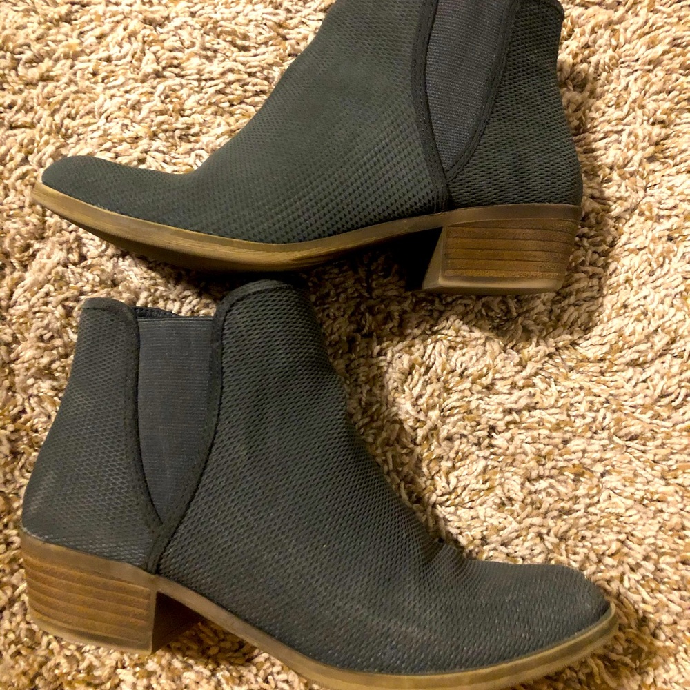 Charcoal grey ankle booties